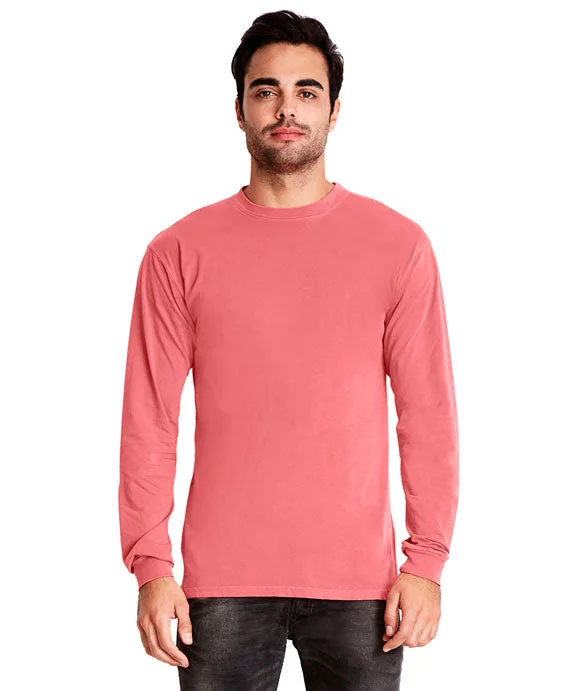 Women's long - sleeve cropped sweatshirt with ribbed cuffs for a snug fit7401 - Next Level Adult Inspired Dye Long Sleeve Crew Neck Tee | Guava Women's long - sleeve cropped sweatshirt with ribbed cuffs for a snug fit7401 - Next Level Adult Inspired Dye Long Sleeve Crew Neck Tee | Guava