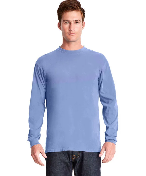 Women's zip - up sweatshirt in pastel blue for a soft and stylish outfit7401 - Next Level Adult Inspired Dye Long Sleeve Crew Neck Tee | Peri Blue Women's zip - up sweatshirt in pastel blue for a soft and stylish outfit7401 - Next Level Adult Inspired Dye Long Sleeve Crew Neck Tee | Peri Blue