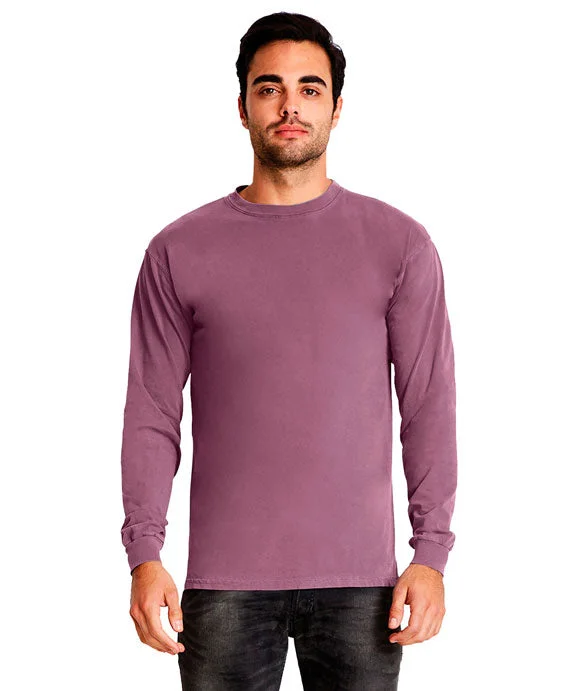 Women's cropped sweatshirt with a slogan graphic for a fun and expressive look7401 - Next Level Adult Inspired Dye Long Sleeve Crew Neck Tee | Shiraz Women's cropped sweatshirt with a slogan graphic for a fun and expressive look7401 - Next Level Adult Inspired Dye Long Sleeve Crew Neck Tee | Shiraz