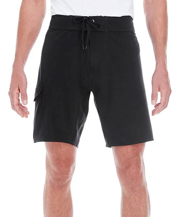 Women's pullover hoodie with a side slit for a modern and relaxed fitB9371 - Burnside Mens Dobby Stretch Board Shorts | Black
