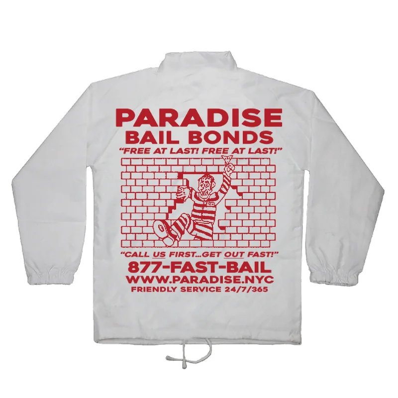 Women's cropped satin jackets in pastel shades for a glamorous evening outBail Bonds Coach Jacket