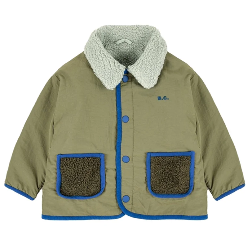 Women's long - line cardigan jackets in a soft knit for a cozy and elegant lookBobo Choses Khaki B.C Reversible Jacket Women's long - line cardigan jackets in a soft knit for a cozy and elegant lookBobo Choses Khaki B.C Reversible Jacket