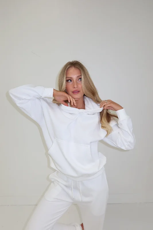 Women's hoodie with a kangaroo pocket and a pom - pom drawstring for added charmBride Boxy Hoodie Women's hoodie with a kangaroo pocket and a pom - pom drawstring for added charmBride Boxy Hoodie