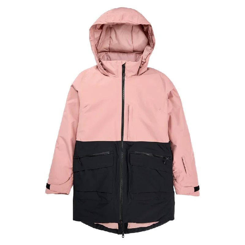Women's quilted puffer jackets in a cropped silhouette for a modern twistBurton 2024 Gore Treeline Womens Jacket - Powder Blush/True Black Women's quilted puffer jackets in a cropped silhouette for a modern twistBurton 2024 Gore Treeline Womens Jacket - Powder Blush/True Black