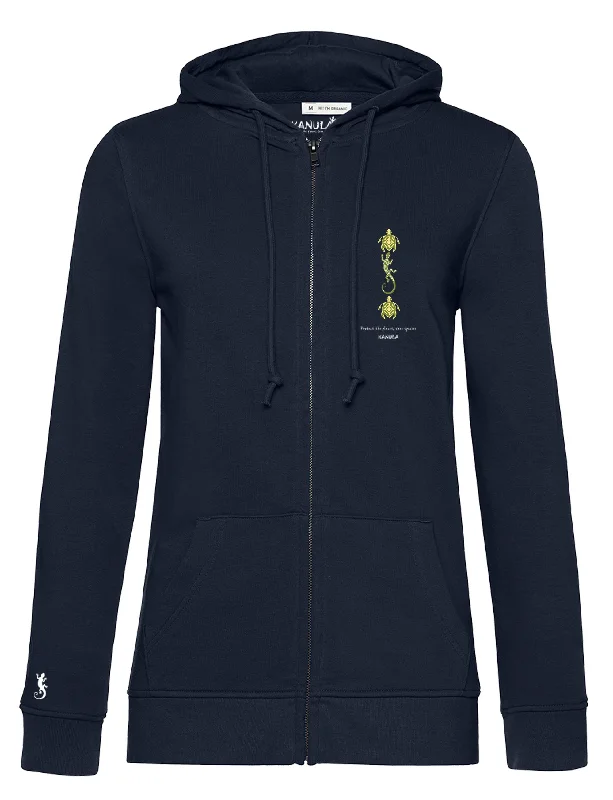 Women's zip - front sweatshirt with contrast stitching for a sporty aestheticOrganic Cotton Zipped Hoodie - Ladies - 10 Colours Women's zip - front sweatshirt with contrast stitching for a sporty aestheticOrganic Cotton Zipped Hoodie - Ladies - 10 Colours