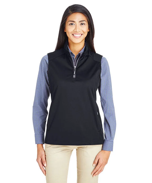 Women's crew - neck sweatshirt in a heather gray shade for a classic and versatile optionCE709W - Core 365 Ladies Techno Lite Three-Layer Knit Tech-Shell Quarter-Zip Vest | Black Women's crew - neck sweatshirt in a heather gray shade for a classic and versatile optionCE709W - Core 365 Ladies Techno Lite Three-Layer Knit Tech-Shell Quarter-Zip Vest | Black
