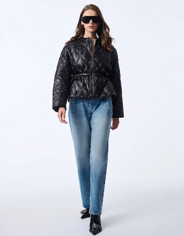 Women's denim jackets with distressed details for a casual and edgy lookCelestial Shiny Quilted Jacket Women's denim jackets with distressed details for a casual and edgy lookCelestial Shiny Quilted Jacket