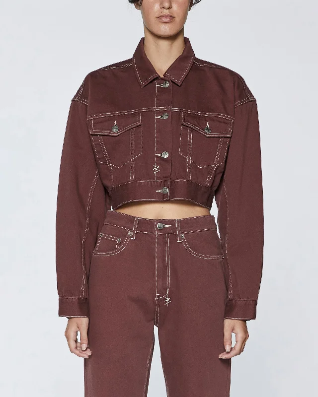Women's denim jackets with a patchwork design for a bohemian and artsy styleKOMMAND JACKET ANDORRA