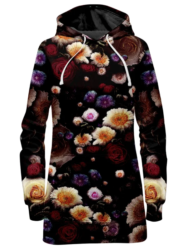Women's quarter - zip sweatshirt made of organic cotton for eco - conscious fashionDaylight Bloom Hoodie Dress