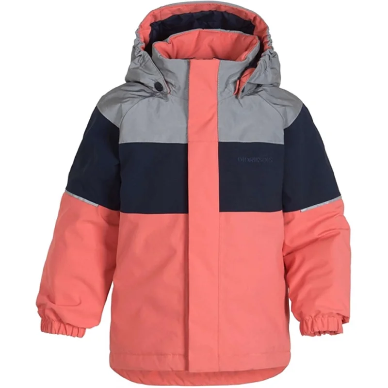 Women's faux fur trimmed puffer winter coats​Didriksons Lux Peach Rose Jacket