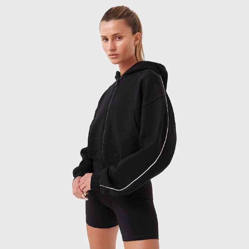 Women's long - length wool blend jackets for a warm and stylish winter lookREC GEN - Float Fleece Zip Hood Black Women's long - length wool blend jackets for a warm and stylish winter lookREC GEN - Float Fleece Zip Hood Black