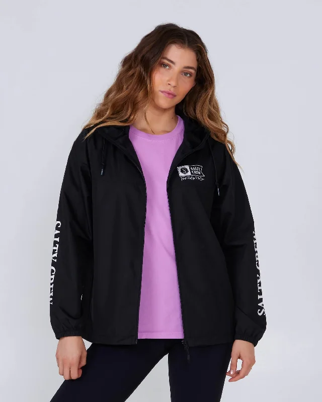 Women's waterproof rain jackets in bright yellow for high - visibility outdoor activitiesFrits Windbreaker - Black Women's waterproof rain jackets in bright yellow for high - visibility outdoor activitiesFrits Windbreaker - Black