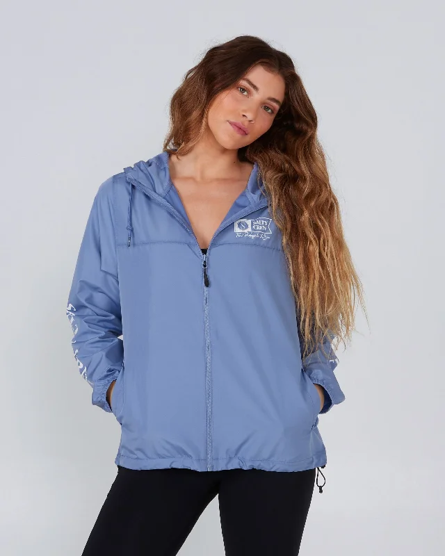 Women's faux fur - trimmed denim jackets for a trendy and cozy styleFrits Windbreaker - Marine Blue Women's faux fur - trimmed denim jackets for a trendy and cozy styleFrits Windbreaker - Marine Blue