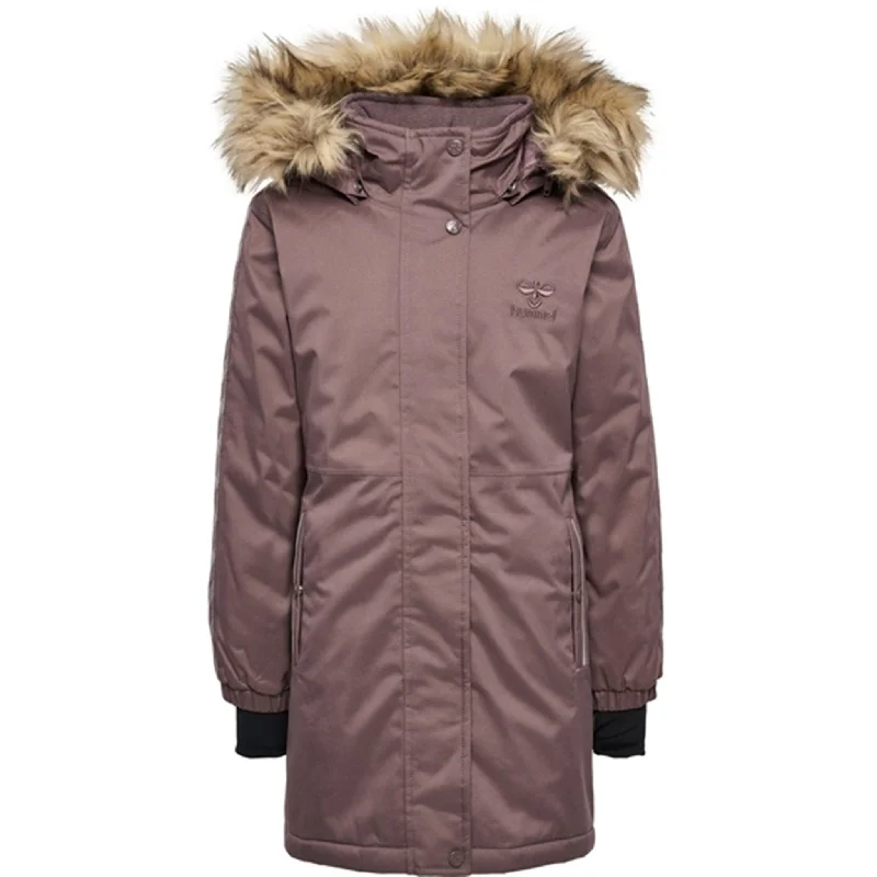 Plus size fleece - lined winter parkas for women​Hummel Coat Leaf Tex Sparrow