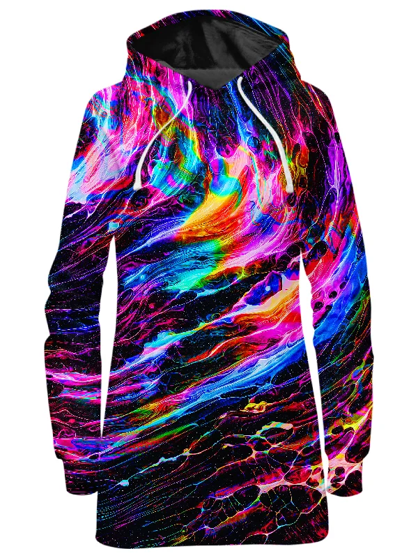 Women's pullover hoodie with a side slit for a modern and relaxed fitHyperspace Hoodie Dress Women's pullover hoodie with a side slit for a modern and relaxed fitHyperspace Hoodie Dress