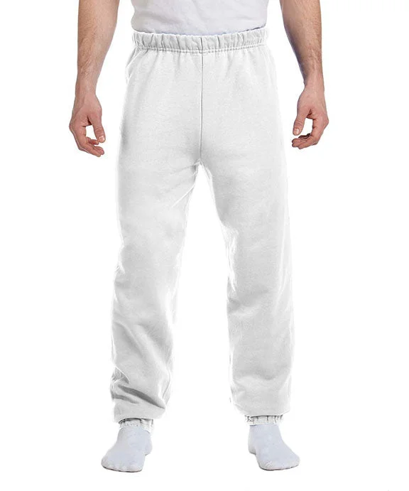 Women's cropped sweatshirt with a lace - trimmed hem for a romantic look973 - Jerzees Adult NuBlend® Sweatpants | White