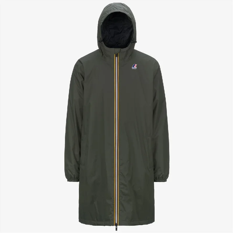 Women's long - line cardigan jackets in a soft knit for a cozy and elegant lookEiffel Warm - Waterproof Long Rain Jacket in Green Blackish Women's long - line cardigan jackets in a soft knit for a cozy and elegant lookEiffel Warm - Waterproof Long Rain Jacket in Green Blackish