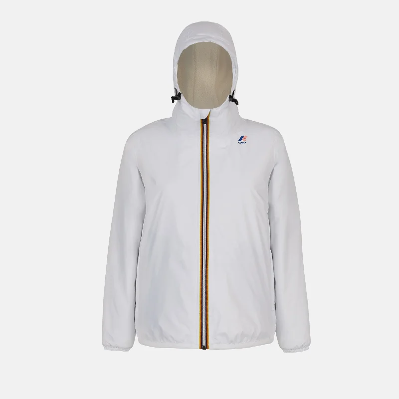 Women's long - line cardigan jackets in a soft knit for a cozy and elegant lookClaude Orsetto - Unisex Sherpa Lined Waterproof Full Zip Rain Jacket in White Women's long - line cardigan jackets in a soft knit for a cozy and elegant lookClaude Orsetto - Unisex Sherpa Lined Waterproof Full Zip Rain Jacket in White