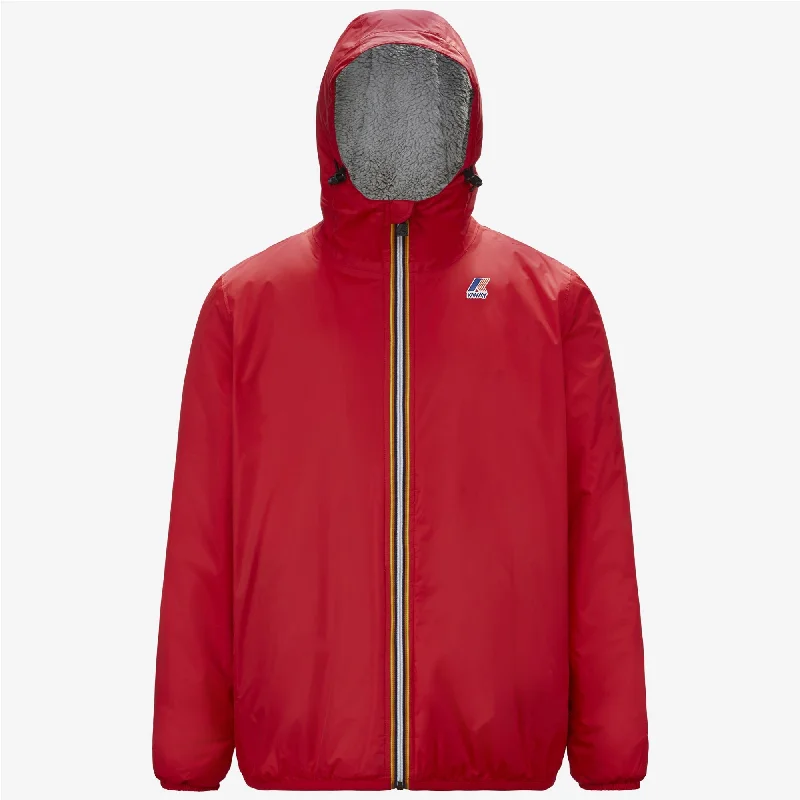 Women's military - style jackets with epaulets for a tough and fashionable appearanceClaude Orsetto - Unisex Sherpa Lined Waterproof Full Zip Rain Jacket in Red Women's military - style jackets with epaulets for a tough and fashionable appearanceClaude Orsetto - Unisex Sherpa Lined Waterproof Full Zip Rain Jacket in Red