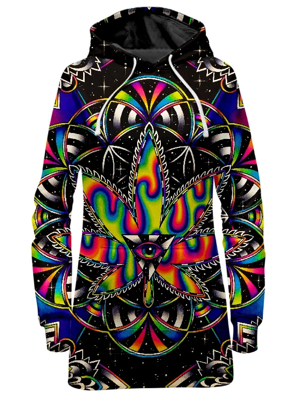 Women's oversized cropped hoodie with drawstrings for a trendy lookKronic Haze Hoodie Dress