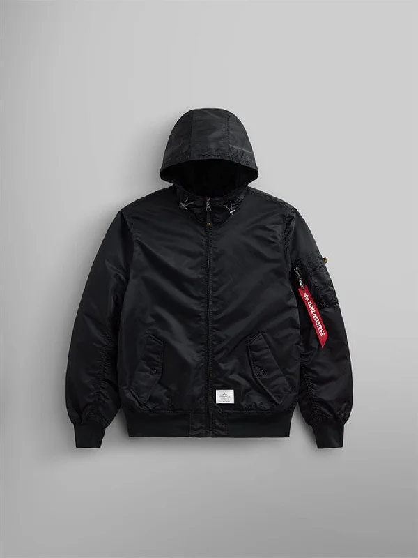Women's moto jackets with a lace - up front for a unique and stylish touchL-2B HOODED GEN II BOMBER JACKET Women's moto jackets with a lace - up front for a unique and stylish touchL-2B HOODED GEN II BOMBER JACKET