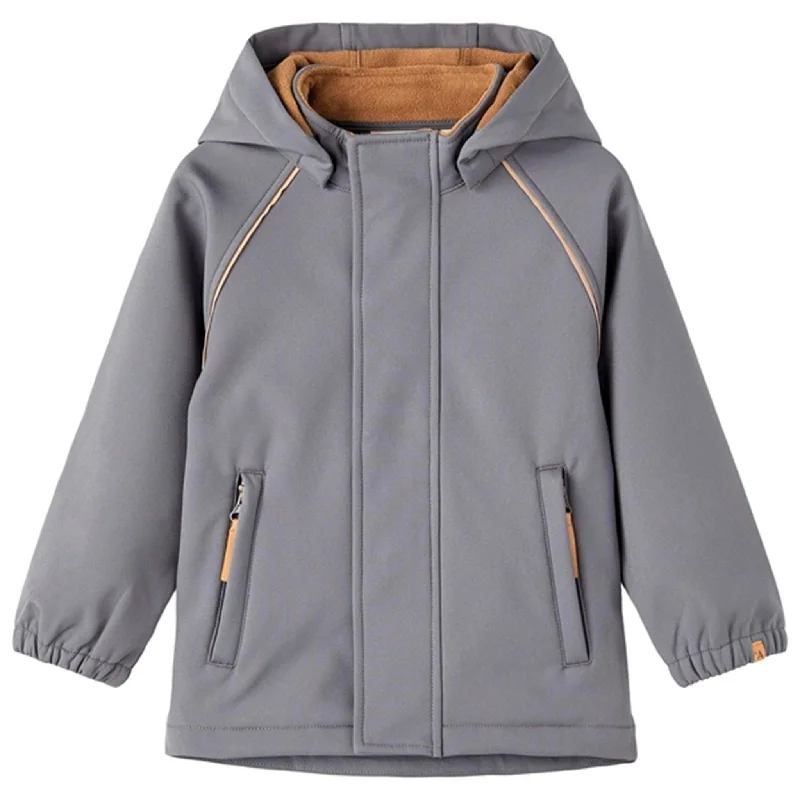 Women's waterproof rain jackets in bright yellow for high - visibility outdoor activitiesLil'Atelier Quiet Shade Laalfa Softshell Jacket Women's waterproof rain jackets in bright yellow for high - visibility outdoor activitiesLil'Atelier Quiet Shade Laalfa Softshell Jacket