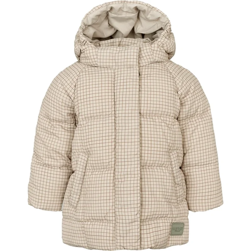 Hooded windproof winter coats for active womenMarMar Omega Puffer Down Jacket Wood Check Hooded windproof winter coats for active womenMarMar Omega Puffer Down Jacket Wood Check