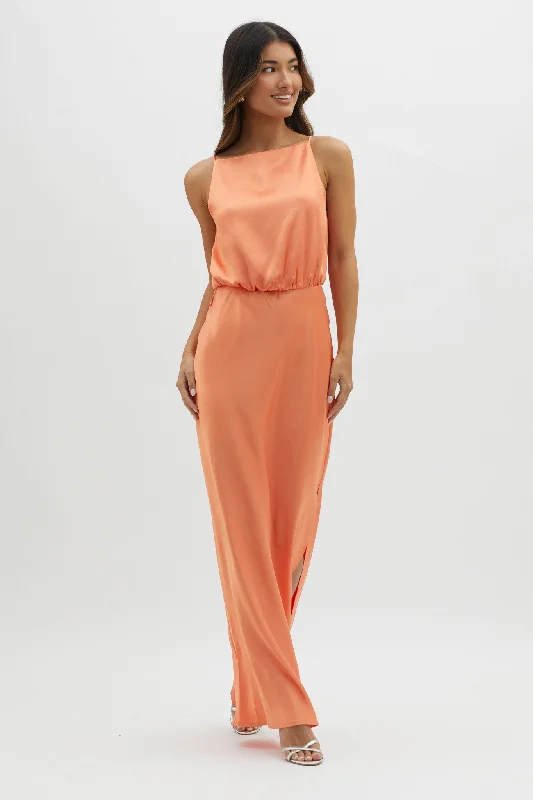 Midnight Hour Side Split Midi Dress Sunset