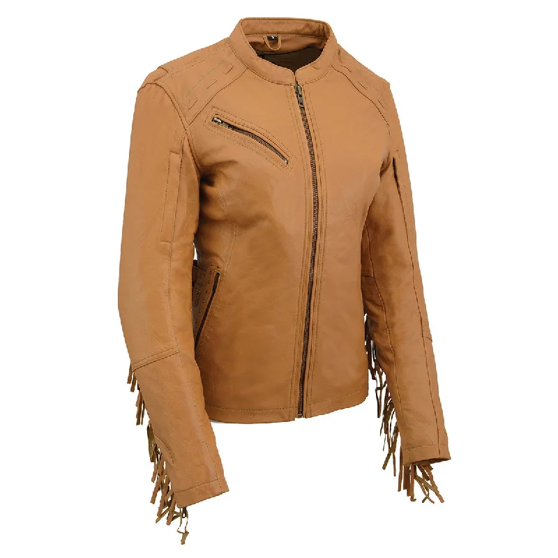 Women's pea coats in a plus - size fit for a flattering and warm winter coatMilwaukee Leather MLL2566 Ladies ‘Fringed Racer’ Lightweight Saddle Leather Jacket Women's pea coats in a plus - size fit for a flattering and warm winter coatMilwaukee Leather MLL2566 Ladies ‘Fringed Racer’ Lightweight Saddle Leather Jacket