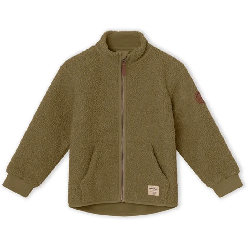 Women's military - style jackets with epaulets for a tough and fashionable appearanceMINI A TURE Saleh Teddy Fleece Jacket Capers Green Women's military - style jackets with epaulets for a tough and fashionable appearanceMINI A TURE Saleh Teddy Fleece Jacket Capers Green