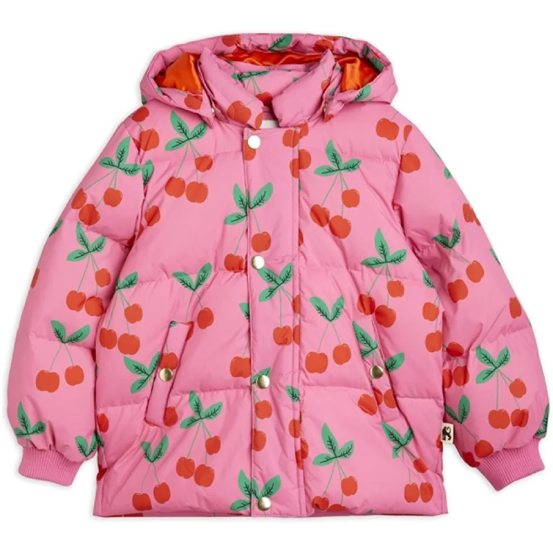 Women's winter coats with button - down frontsMini Rodini Cherries Aop Puffer Jacket Pink Women's winter coats with button - down frontsMini Rodini Cherries Aop Puffer Jacket Pink