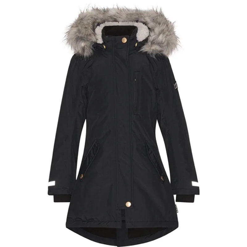 Women's snow - proof winter anoraks​Molo Black Peace Jacket