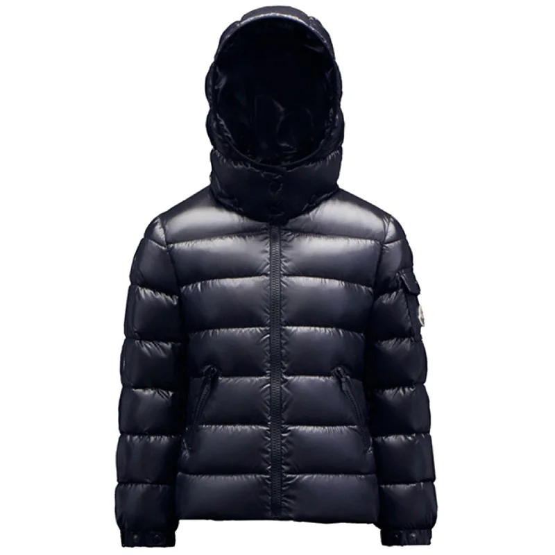 Women's slim - fit leather winter coats​Moncler Bady Giubbotto Jacket Navy