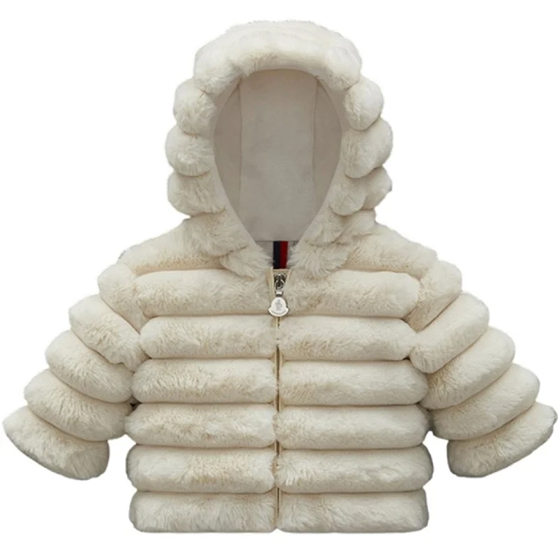 Women's winter coats with ribbed cuffs​Moncler Latife Giubbotto Jakcet Creme