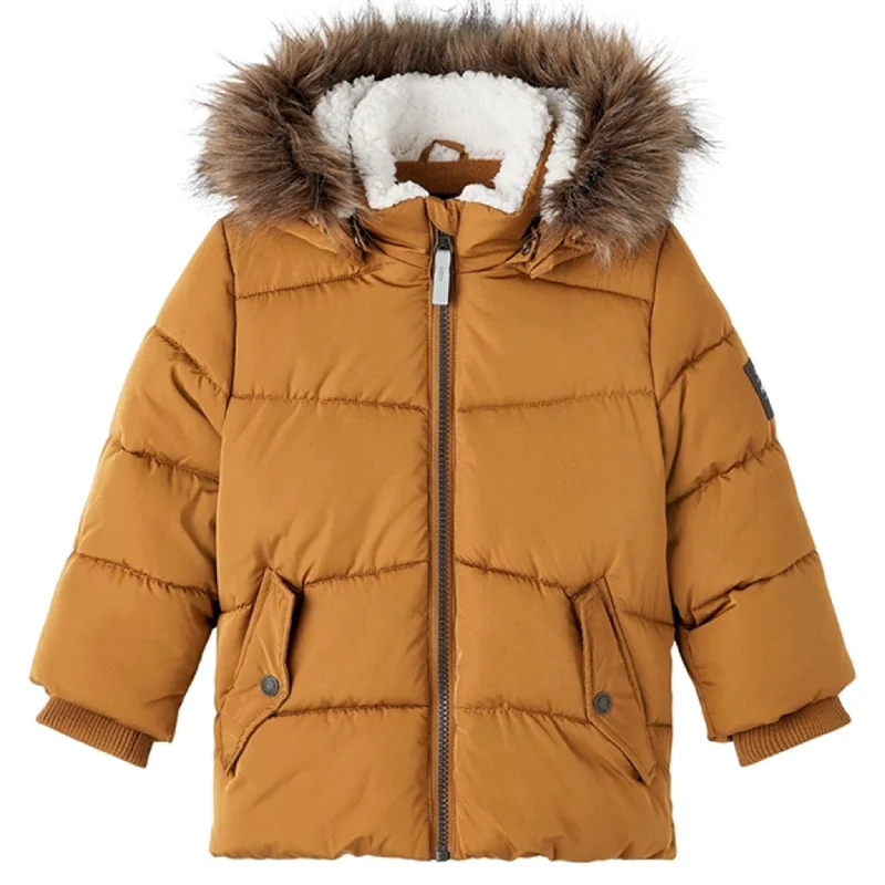 Hooded windproof winter coats for active women​Name it Rubber Mathew Jacket