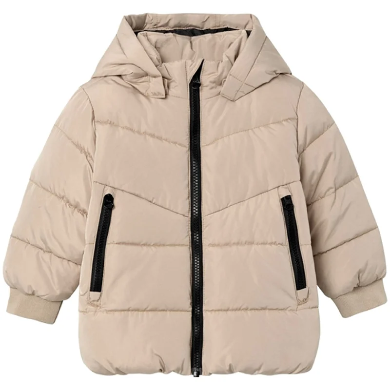 Women's winter coats with faux leather accentsName it Weathered Teak Music Puffer Jacket Women's winter coats with faux leather accentsName it Weathered Teak Music Puffer Jacket