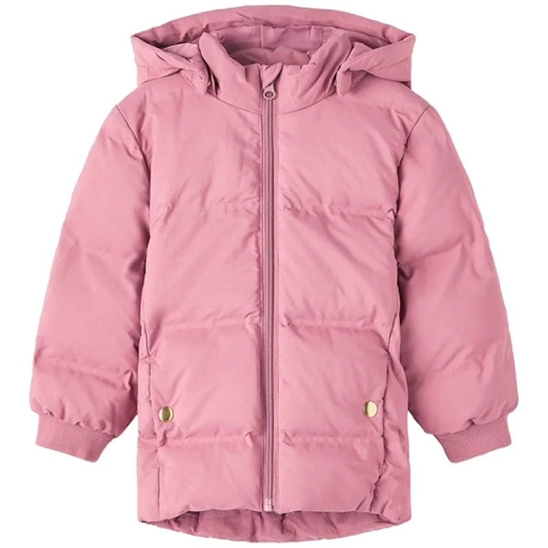 Fur - trimmed wool winter coats for womenName it Wistful Mauve Mellow Puffer Jacket Fur - trimmed wool winter coats for womenName it Wistful Mauve Mellow Puffer Jacket