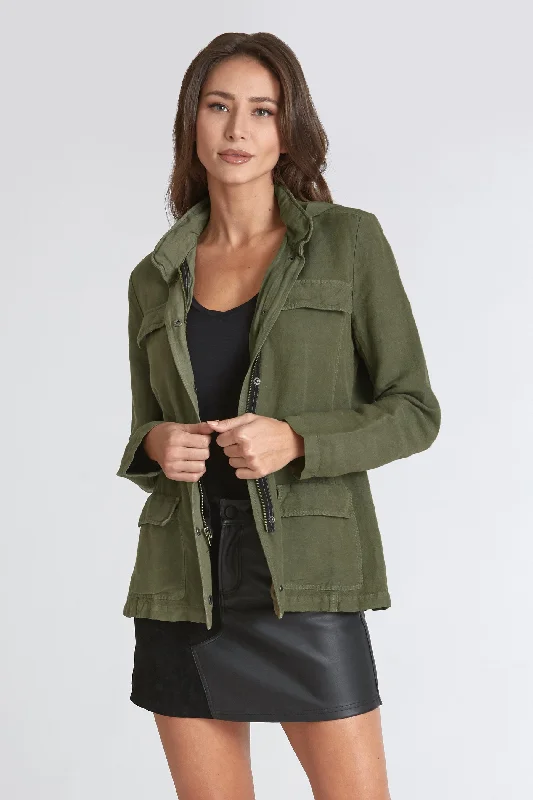 Women's double - breasted tweed jackets in classic colors for a sophisticated office lookNova Zip Front Surplus Jacket Women's double - breasted tweed jackets in classic colors for a sophisticated office lookNova Zip Front Surplus Jacket