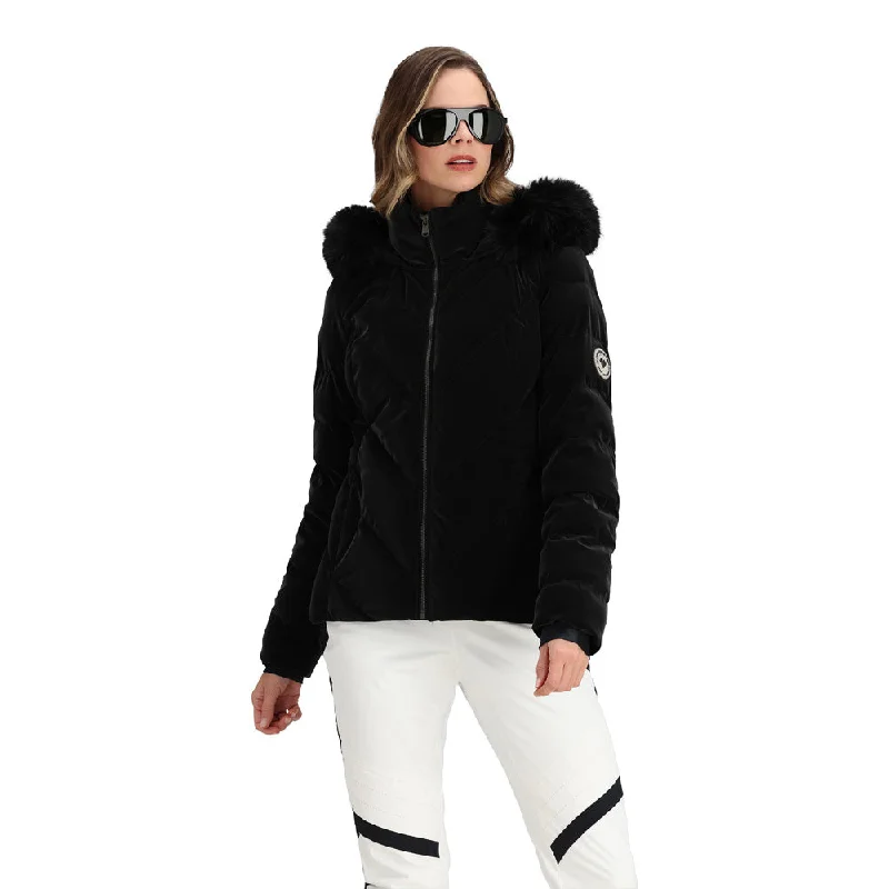 Women's cropped satin jackets in pastel shades for a glamorous evening outObermeyer Bombshell Luxe Womens Jacket 2024 Women's cropped satin jackets in pastel shades for a glamorous evening outObermeyer Bombshell Luxe Womens Jacket 2024
