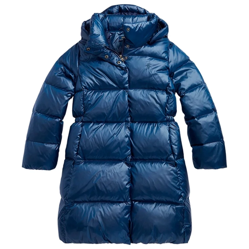 Floral print winter coats for women​Polo Ralph Lauren Girl Celia Coat Newport Navy