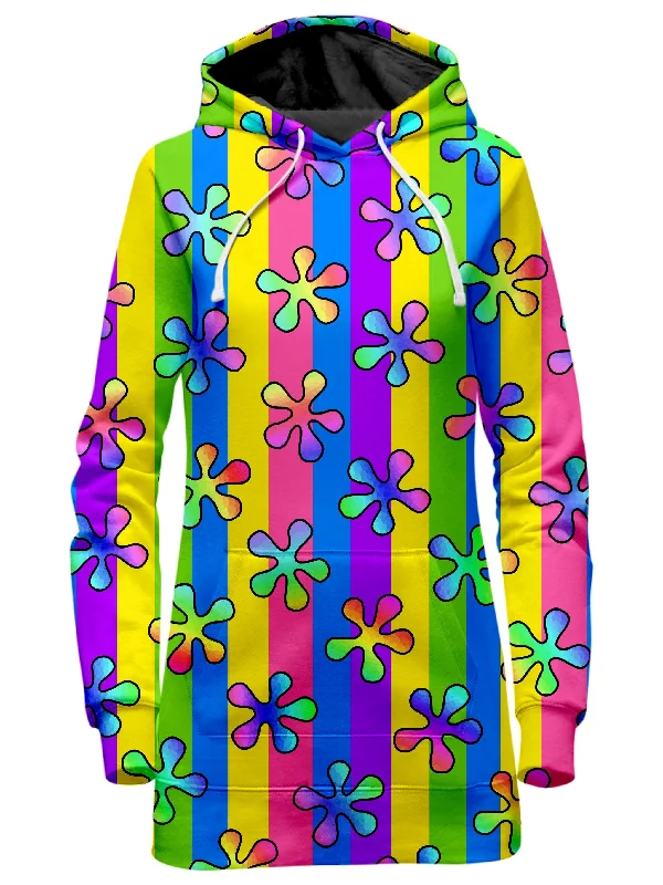 Women's oversized cropped hoodie with drawstrings for a trendy lookPsychedelic 60s Hoodie Dress Women's oversized cropped hoodie with drawstrings for a trendy lookPsychedelic 60s Hoodie Dress