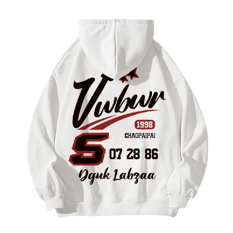 Street Letter Graphic Cotton Hoodie