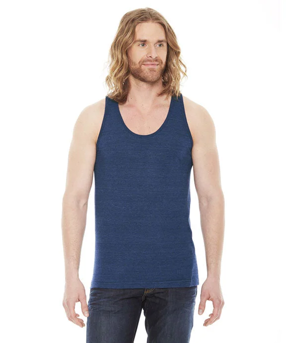 Women's hoodie with a kangaroo pocket and a pom - pom drawstring for added charmTR408W - American Apparel Unisex Tri-blend Tank Top | Indigo
