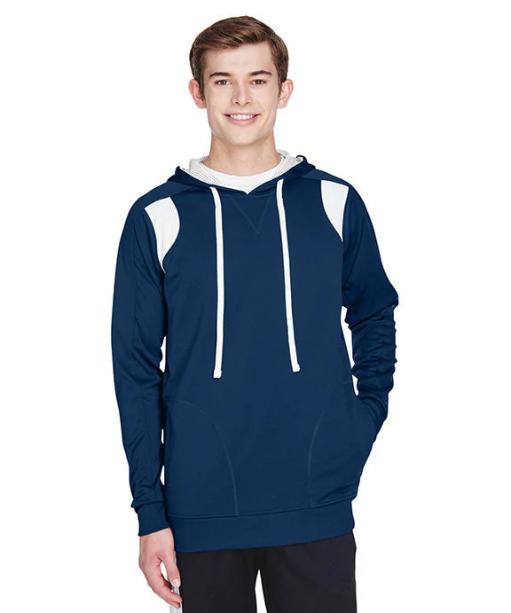 Women's hoodie with a kangaroo pocket and a pom - pom drawstring for added charmTT30 - Team 365 Mens Elite Performance Hoodie | Sport Dark Navy/White