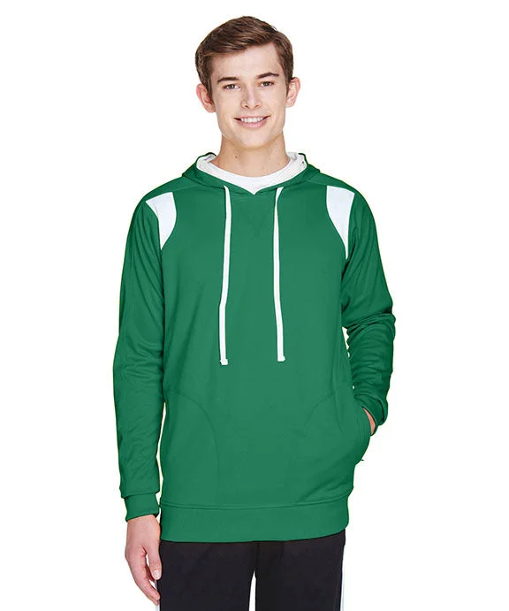 Women's color - block hoodie combining bold hues for a fashion - forward statementTT30 - Team 365 Mens Elite Performance Hoodie | Sport Kelly/White Women's color - block hoodie combining bold hues for a fashion - forward statementTT30 - Team 365 Mens Elite Performance Hoodie | Sport Kelly/White