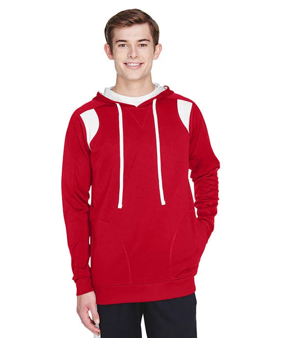 Women's sweatshirt with a mesh panel insert for breathability during workoutsTT30 - Team 365 Mens Elite Performance Hoodie | Sport Red/White Women's sweatshirt with a mesh panel insert for breathability during workoutsTT30 - Team 365 Mens Elite Performance Hoodie | Sport Red/White