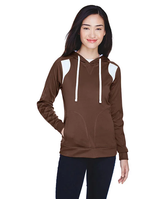 Women's zip - front sweatshirt with contrast stitching for a sporty aestheticTT30W - Team 365 Ladies Elite Performance Hoodie | Sport Dark Brown Women's zip - front sweatshirt with contrast stitching for a sporty aestheticTT30W - Team 365 Ladies Elite Performance Hoodie | Sport Dark Brown