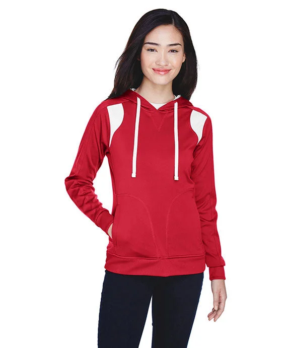 Women's cropped sweatshirt with a lace - trimmed hem for a romantic lookTT30W - Team 365 Ladies Elite Performance Hoodie | Sport Red/White Women's cropped sweatshirt with a lace - trimmed hem for a romantic lookTT30W - Team 365 Ladies Elite Performance Hoodie | Sport Red/White