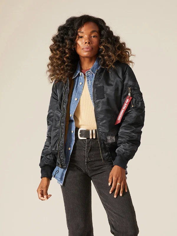 Women's windbreaker jackets with adjustable hoods for windy daysMA-1 HOODED BATTLEWASH BOMBER JACKET Women's windbreaker jackets with adjustable hoods for windy daysMA-1 HOODED BATTLEWASH BOMBER JACKET