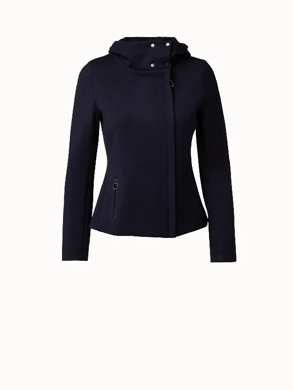 Women's trench coats with a removable belt for customizable stylingViscose Stretch Jersey Moto Jacket Women's trench coats with a removable belt for customizable stylingViscose Stretch Jersey Moto Jacket